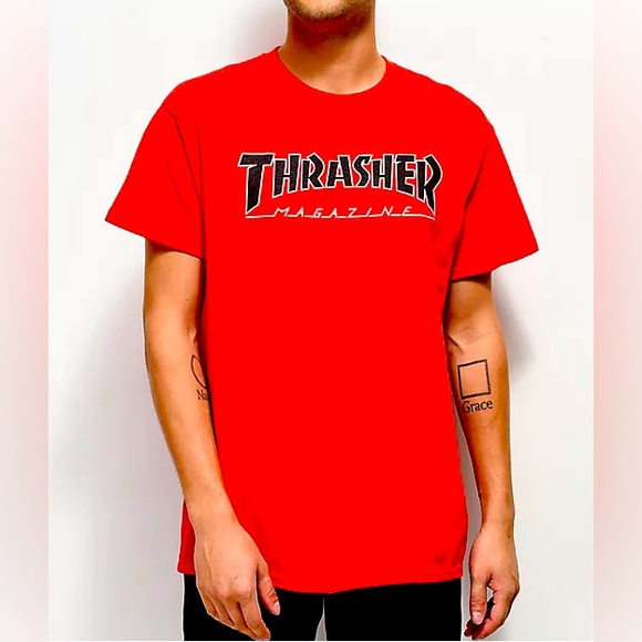 TRASHER Red T-shirt - Picture 1 of 2